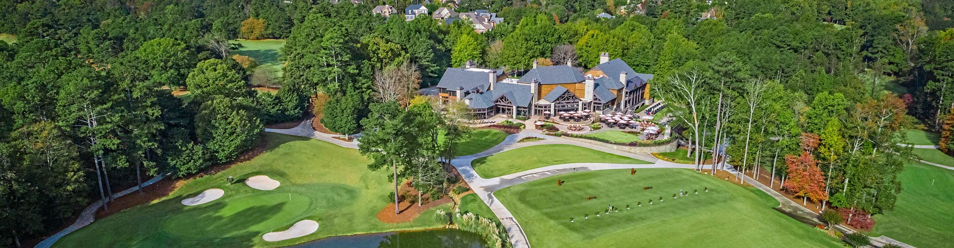 Overhead View of Clubhouse at The Golf Club of Georgia