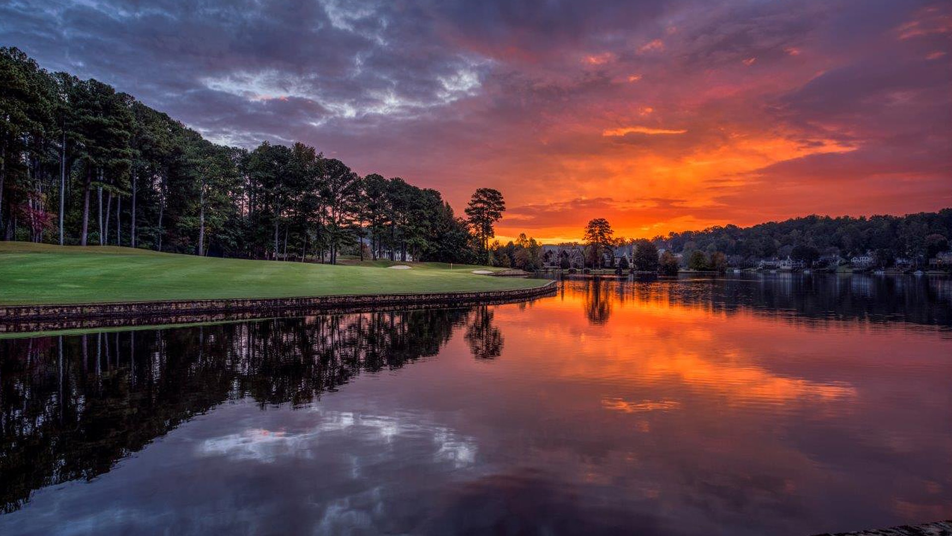 Sunset over Golf Course of Georgia